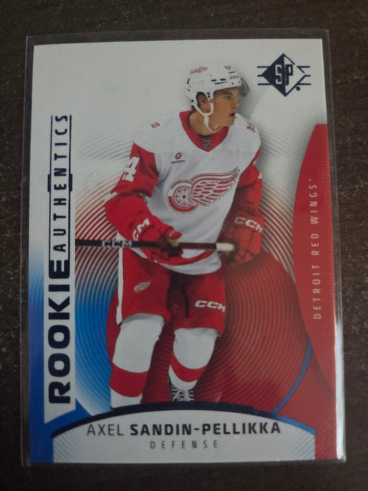 Axel Sandin-Pellikka Blue SP Hockey Rookie Authentics #134 [Detroit Red Wings]