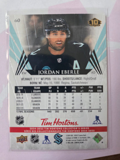 Jordan Eberle Upper Deck 10th Edition #60 [Seattle Kraken]