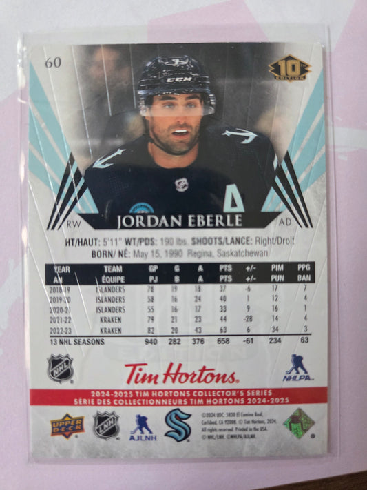 Jordan Eberle Upper Deck 10th Edition #60 [Seattle Kraken]