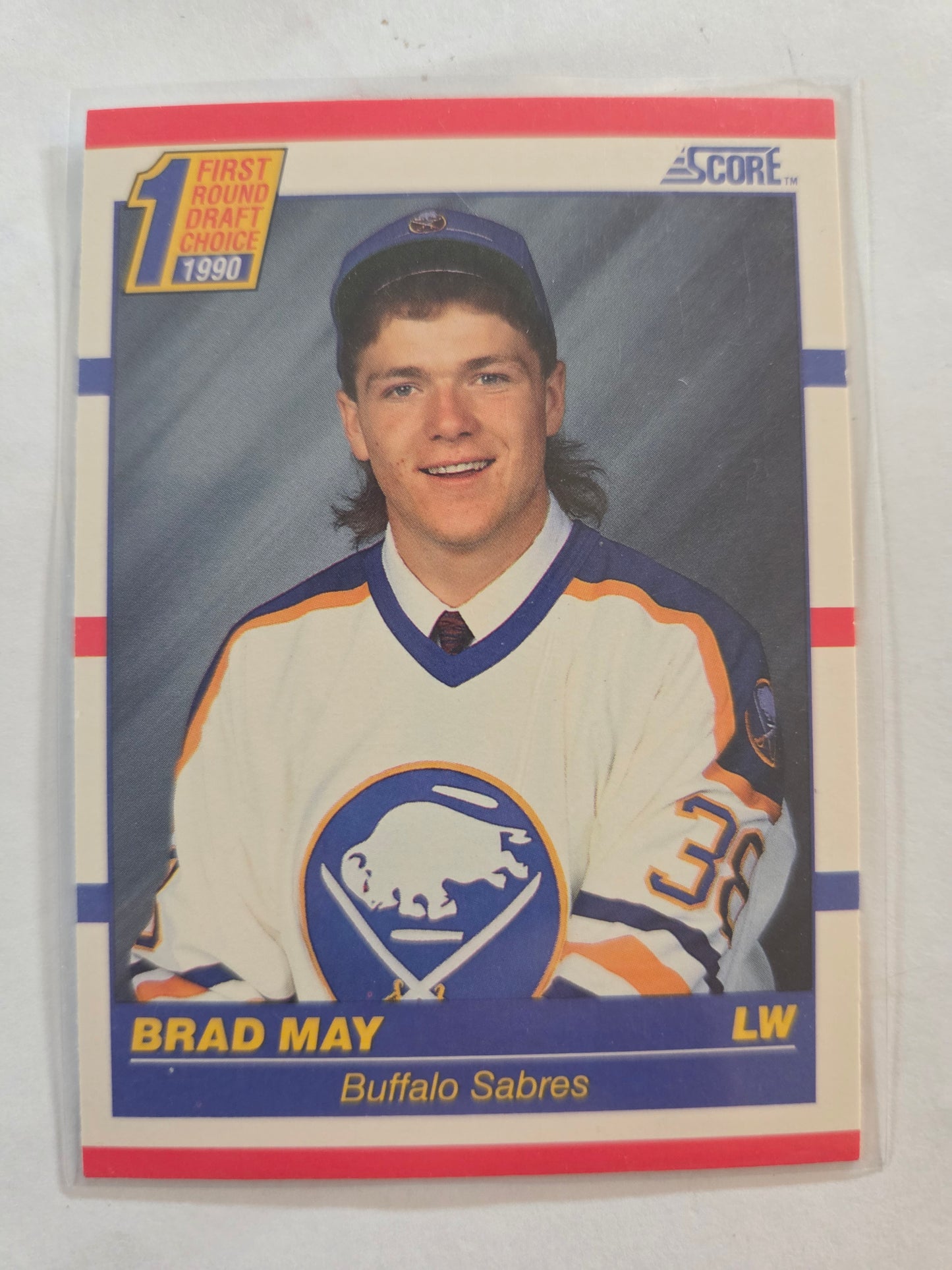 Brad May Score 1990 First Round Draft Pick #427 [Buffalo Sabres]
