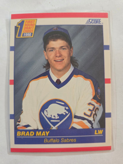 Brad May Score 1990 First Round Draft Pick #427 [Buffalo Sabres]