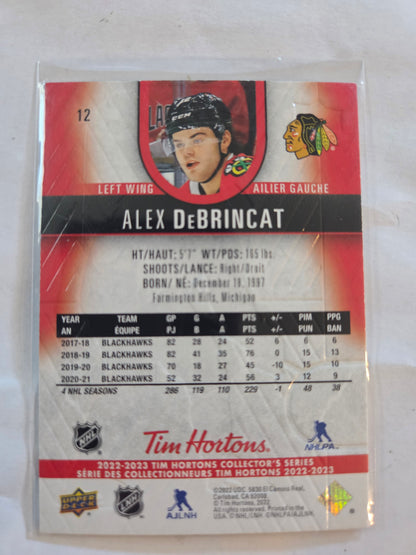 Alex DeBrincat Tim Hortons Upper Deck #12 [Chicago Blackhawks]