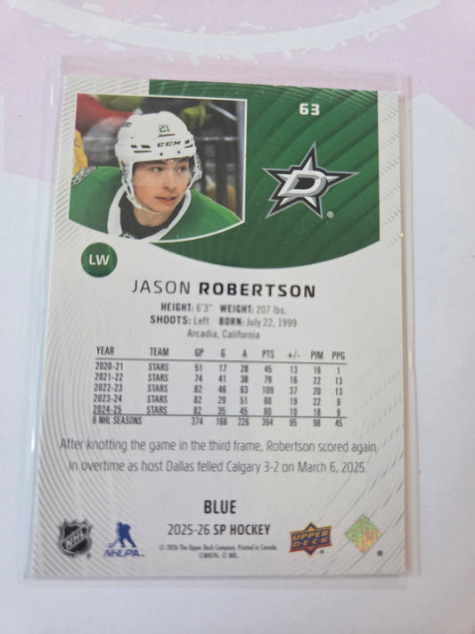 Jason Robertson Blue SP Hockey #63 [Dallas Stars]