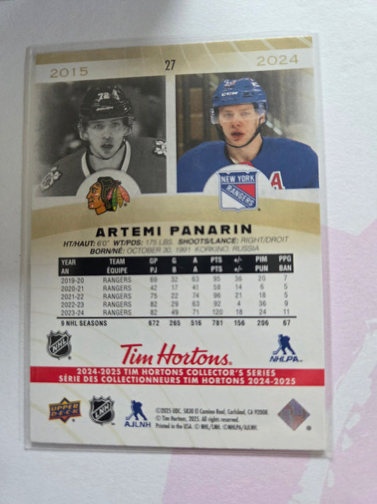 Artemi Panarin Tim Hortons Upper Deck #27 [New York Rangers]