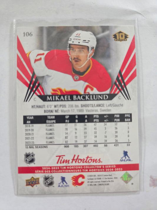 Mikael Backlund Upper Deck 10th Edition #106 [Calgary Flames]