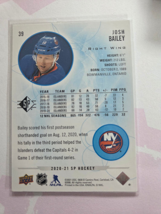 Josh Bailey Blue SP Hockey #39 [New York Islanders]