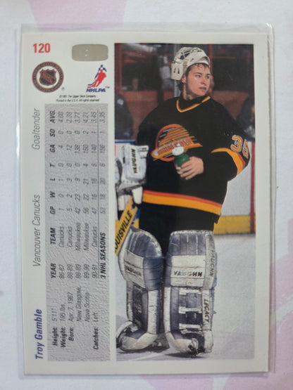 Troy Gamble 91-92 Score #120 [Vancouver Canucks]