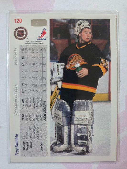 Troy Gamble 91-92 Score #120 [Vancouver Canucks]