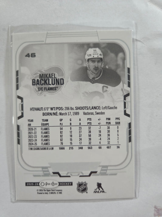 Mikael Backlund O-Pee-Chee Hockey #46 [Calgary Flames]