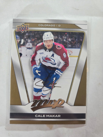 Cale Makar Upper Deck MVP Hockey Signed Gold Script #130 [Colorado Avalanche]