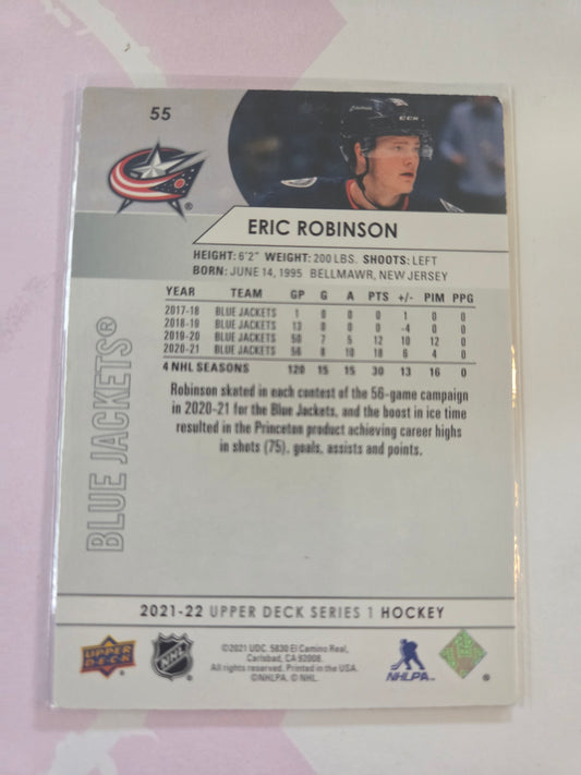 Eric Robinson Upper Deck Series 1 #55 [Columbus Blue Jackets]