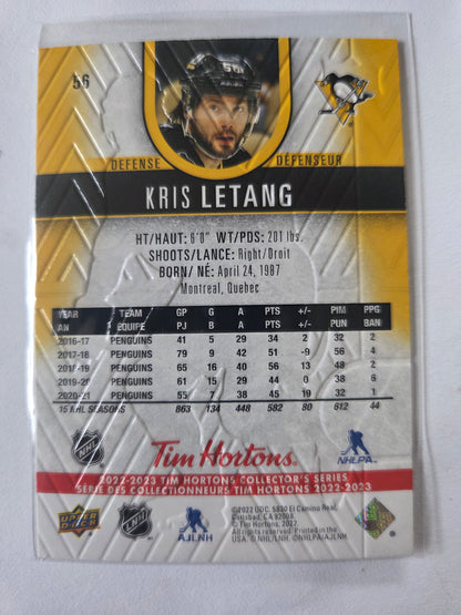 Kris Letang Upper Deck Tim Hortons #56 [Pittsburgh Penguins]