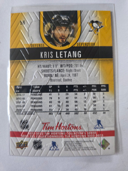 Kris Letang Upper Deck Tim Hortons #56 [Pittsburgh Penguins]