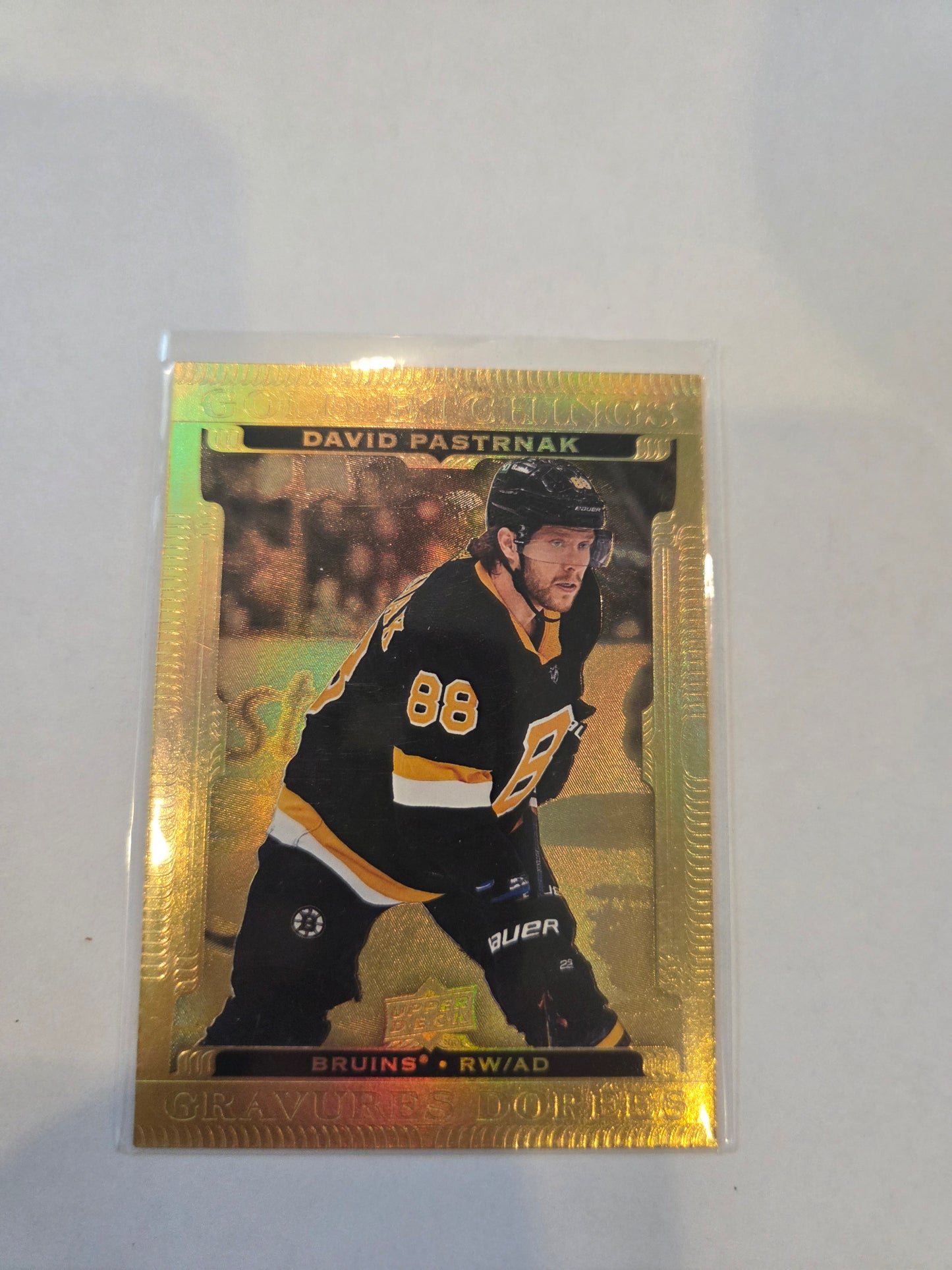 David Pastrnak Upper Deck Golden Etchings [Boston Bruins]