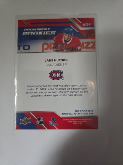 Lane Hutson Upper Deck National Hockey Card Day Prominent Rookies [Montreal Canadians]