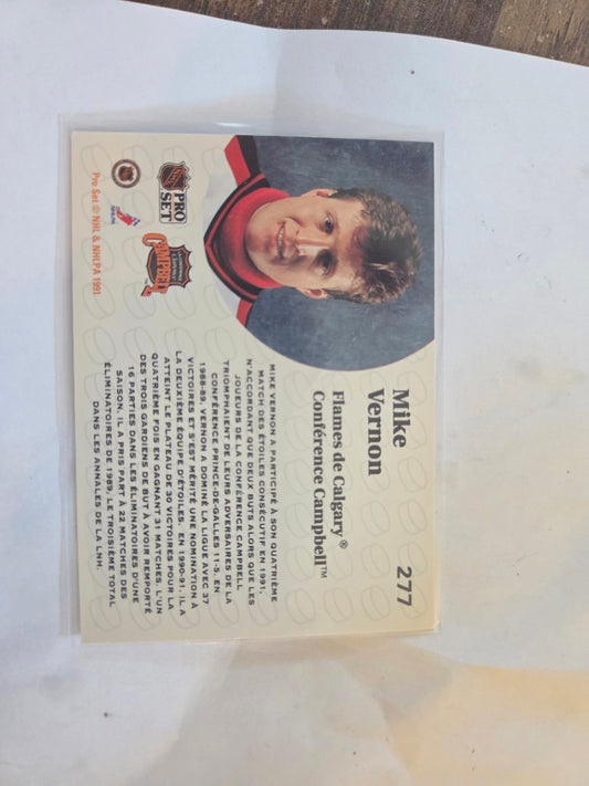 Mike Vernon French NHL Pro Set #277 [Calgary Flames]