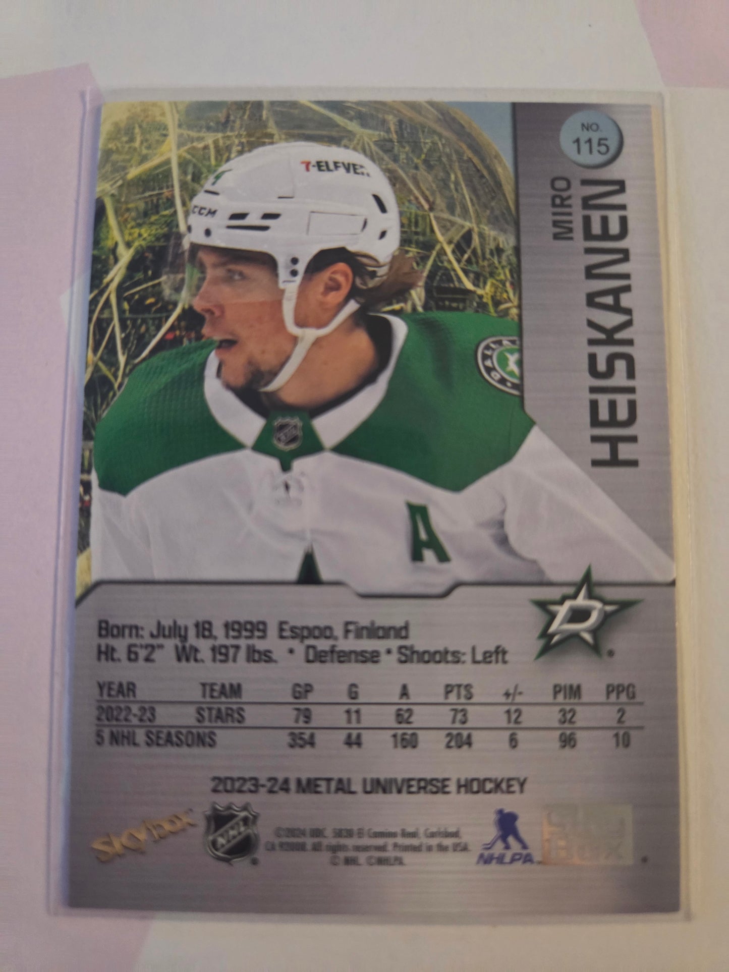 Miro Heiskanen Skynox Metal Universe Hockey #115 [Dallas Stars]