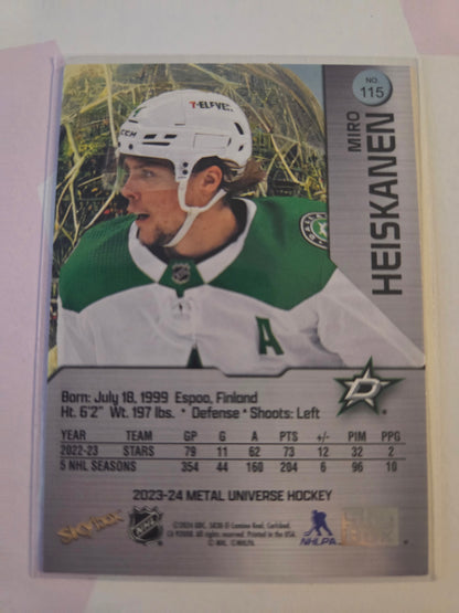 Miro Heiskanen Skynox Metal Universe Hockey #115 [Dallas Stars]