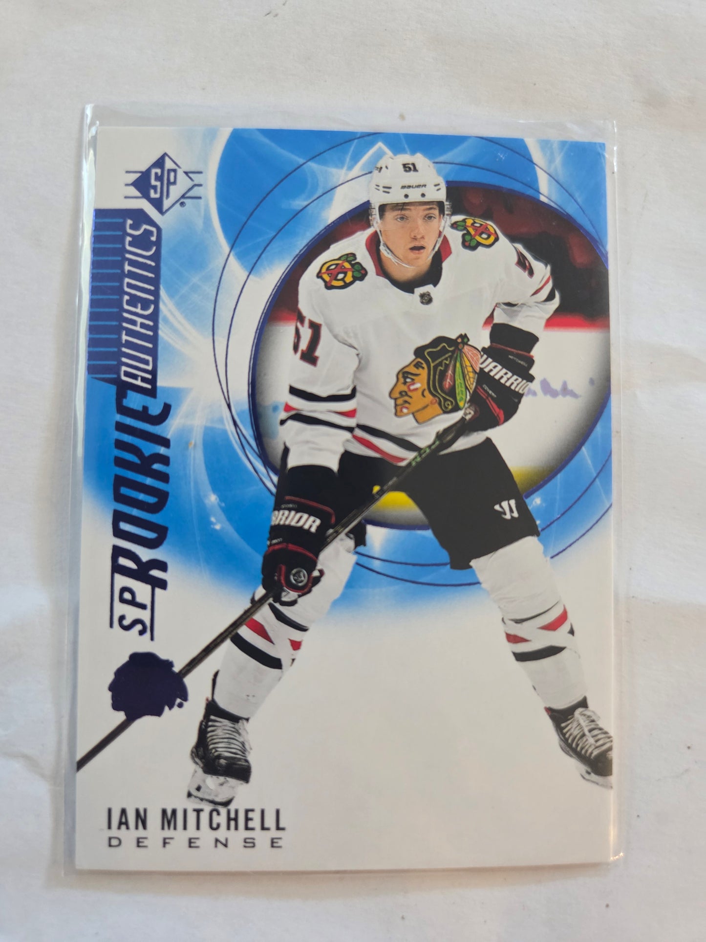 Ian Mitchell Blue SP Hockey Rookie Authentics #134 [Chicago Blackhawks]
