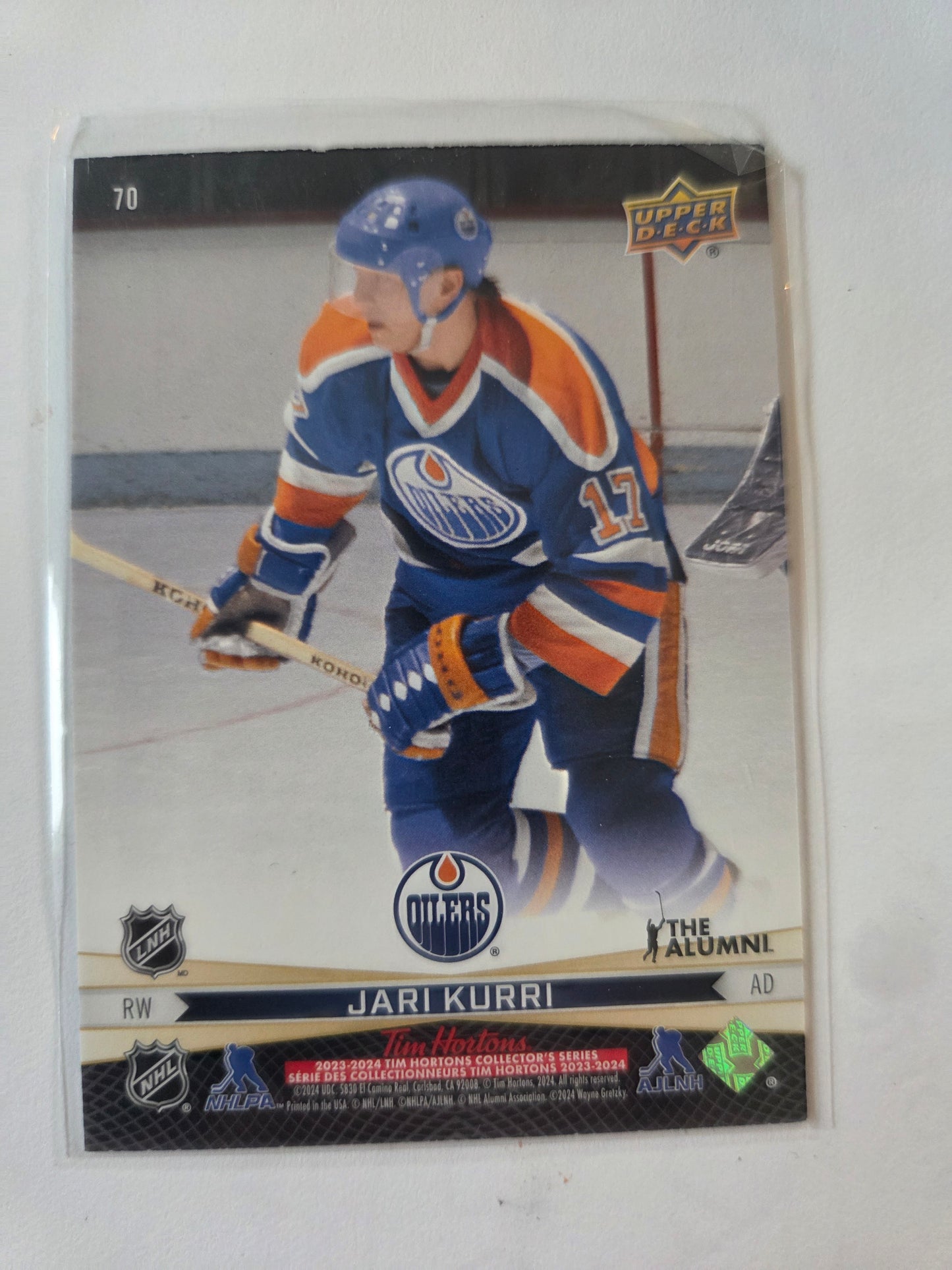 Wayne Gretzky/Jari Kurri Tim Hortons Upper Deck #70 [Edmonton Oilers]