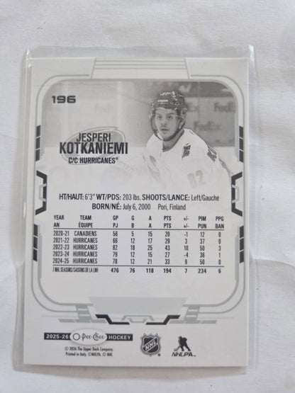 Jesperi Kotkaniemi O-Pee-Chee Hockey #196 [Carolina Hurricanes]