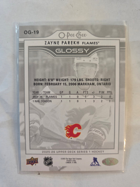 Zayne Parekh Upper Deck Series 1 Hockey Glossy [Calgary Flames]