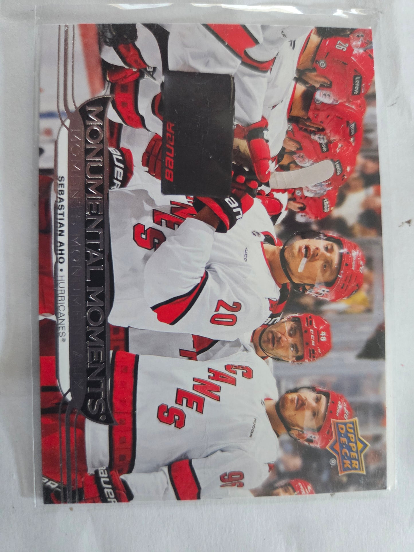 Sebastian Aho Upper Deck Monumental Moments [Carolina Hurricanes]