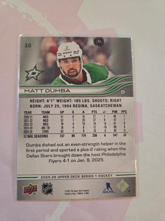 Matt Dumba Upper Deck Series 2 #50 [Dallas Stars]