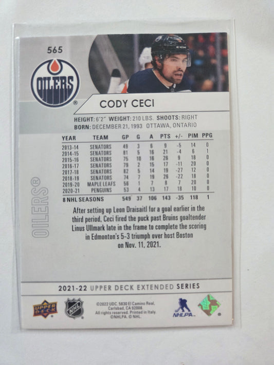 Cody Ceci Upper Deck Extended Series #565 [Edmonton Oilers]