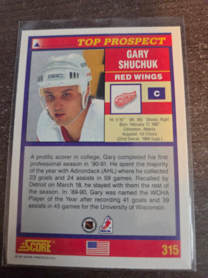 Gary Shuchuk NHL Score 1991 Top Prospect #315 [Detroit Red Wings]