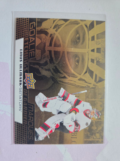 Linus Ullmark Upper Deck Goalie Etchings [Ottawa Senators]