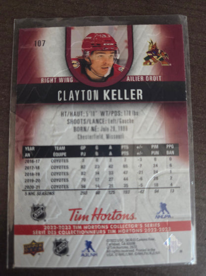 Clayton Keller Tim Hortons Upper Deck #107 [Arizona Phoenix Coyotes]
