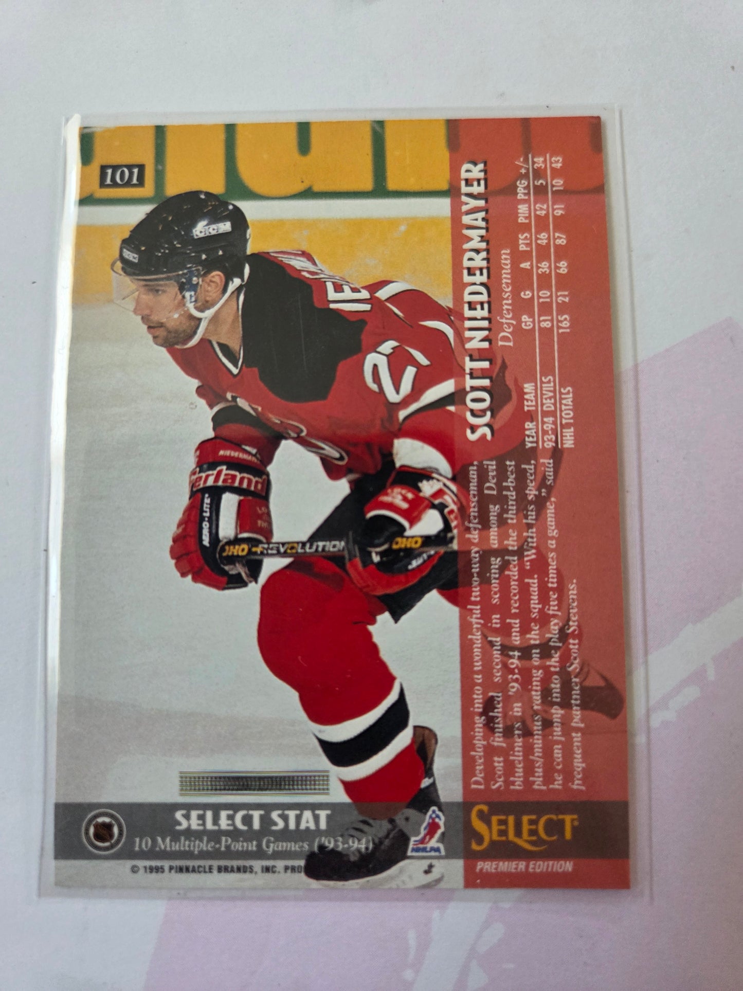 Scott Niedermayer 94-94 Select Premier Edition #101 [New Jersey Devils]