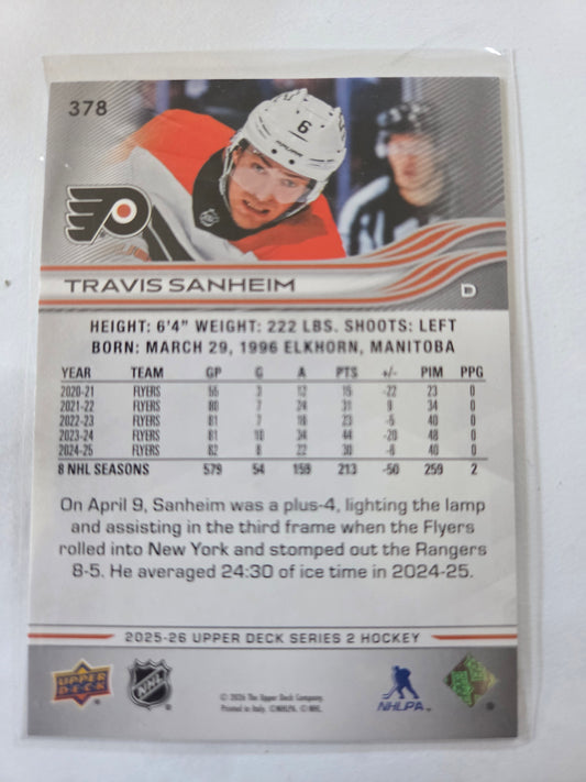 Travis Sanheim Upper Deck Series 2 #378 [Philadelphia Flyers]