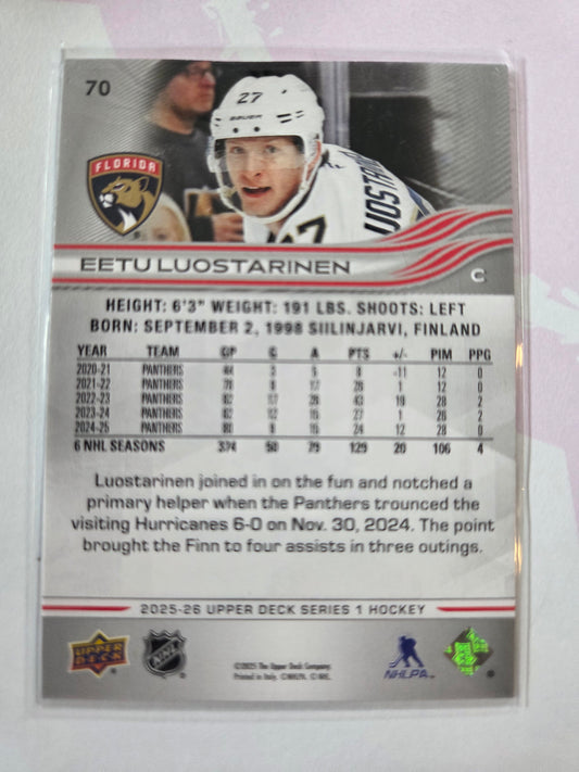 Eetu Luostarinen Upper Deck Series 1 #70 [Florida Panthers]