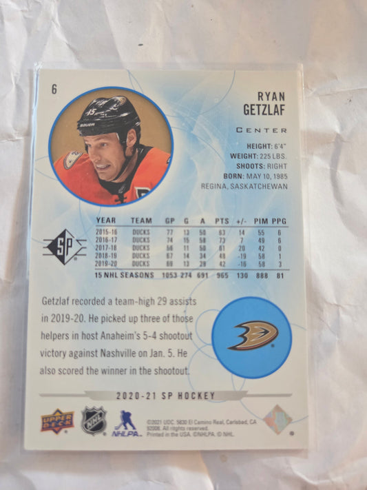Ryan Getzlaf Blue SP Hockey #6 [Anaheim Ducks]
