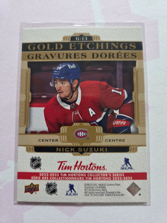 Nick Suzuki Upper Deck Gold Etchings [Montreal Canadians]