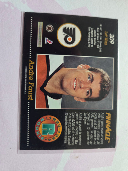 Andre Faust 93/94 Pinnacle Rookie #209 [Philadelphia Flyers]