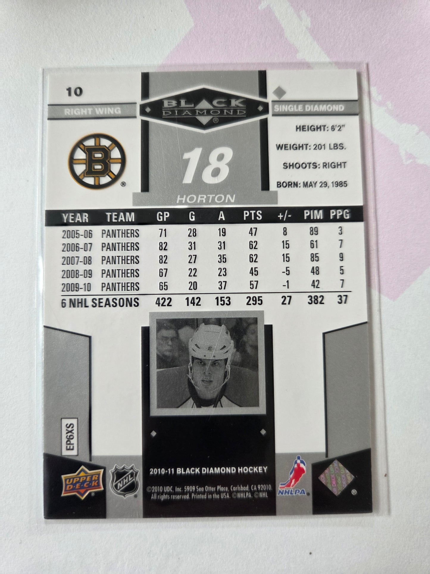 Nathan Horton Upper Deck Black Diamond Hockey #10 [Florida Panthers]