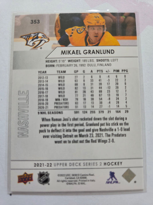 Mikael Granlund Upper Deck Series 2 #353 [Nashville Predators]