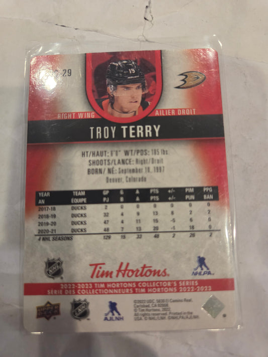 Troy Terry Upper Deck Tim Hortons (Anaheim Ducks]
