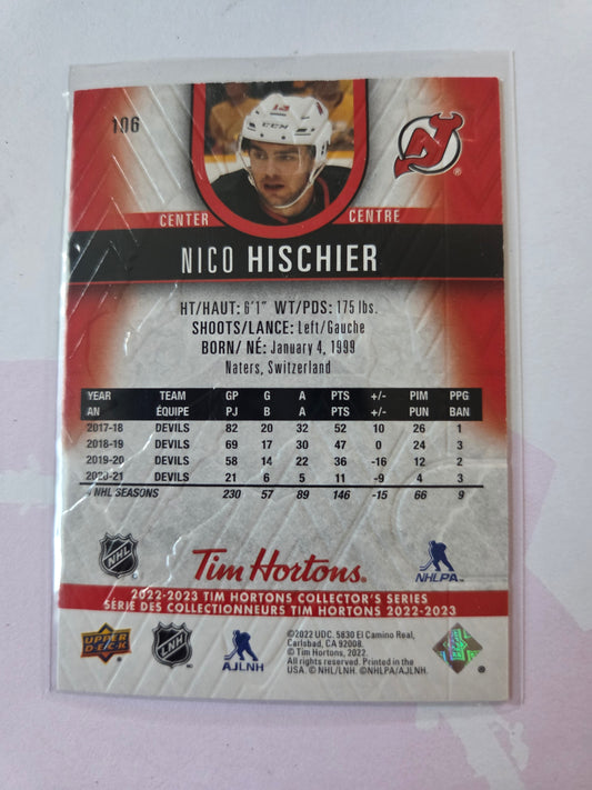 Nico Hischier Upper Deck Tim Hortons #106 [New Jersey Devils]