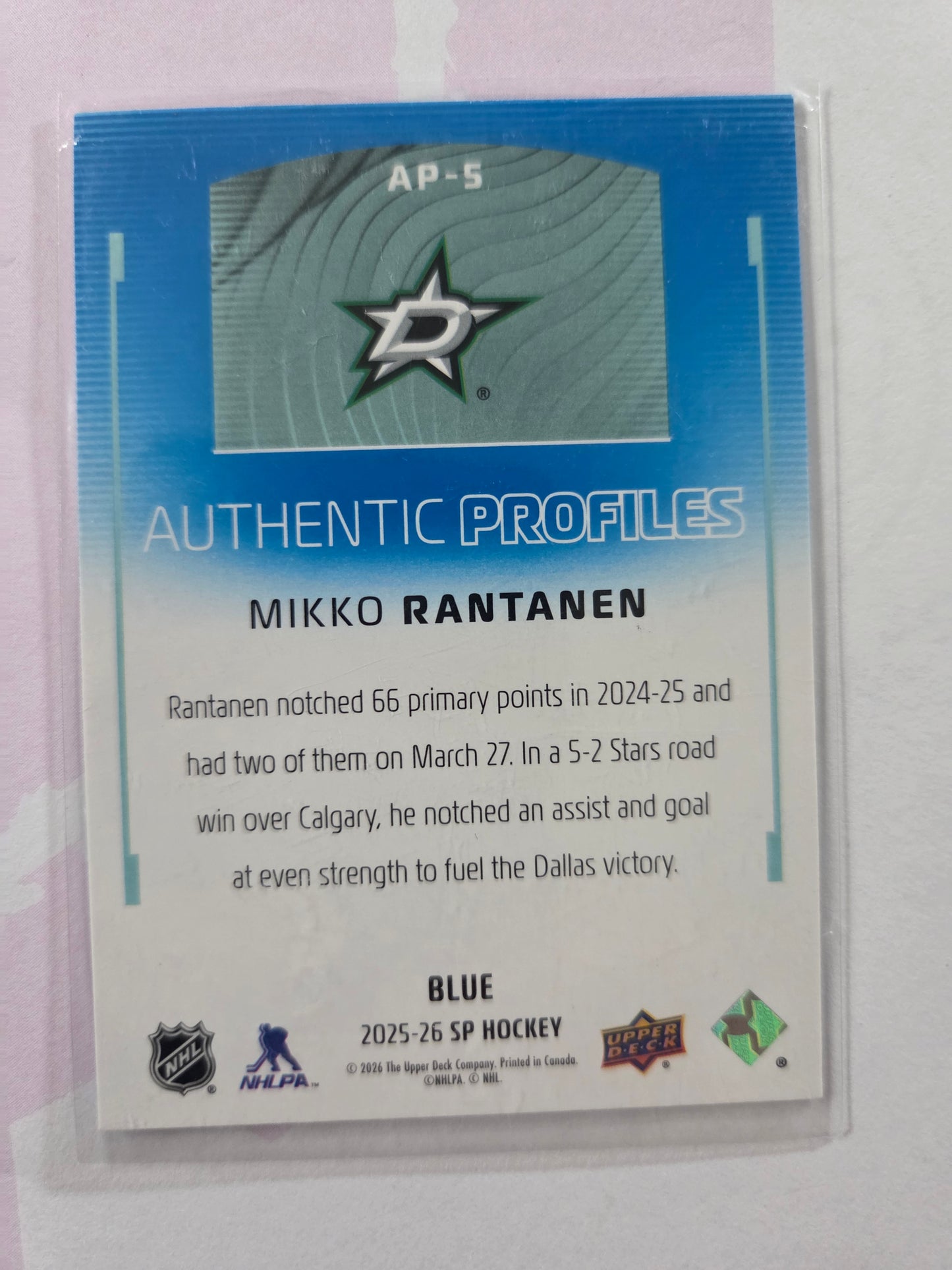 Mikko Rantanen Blue SP Hockey Authentic Profiles [Dallas Stars]