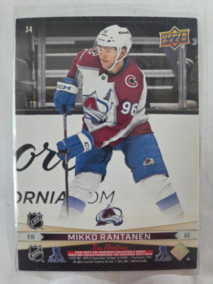 Artturi Lehkonen/Mikko Rantanen Tim Hortons Upper Deck #34 [Colorado Avalanche]