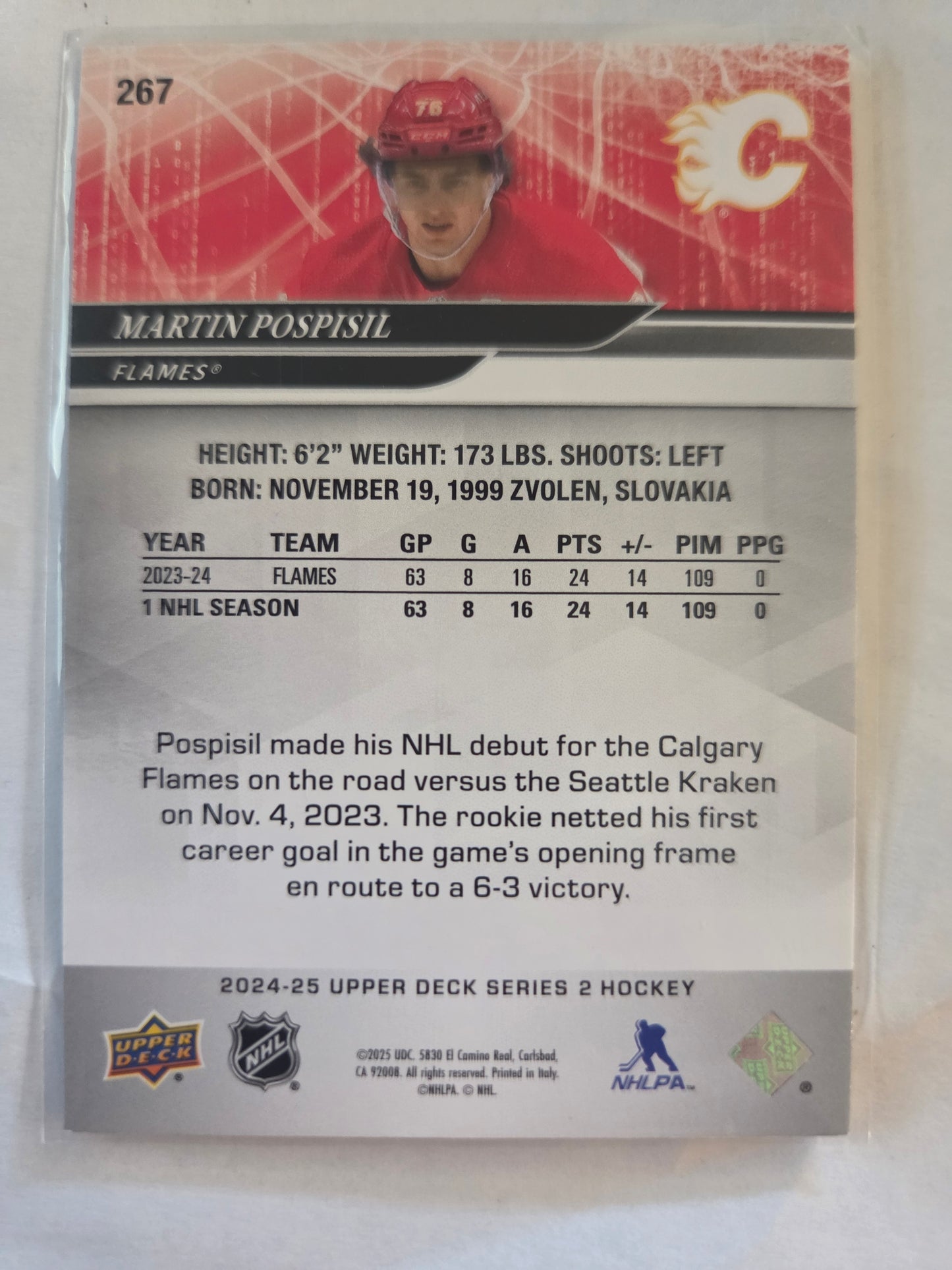 Martin Pospisil Upper Deck Series 2 #267 [Calgary Flames]