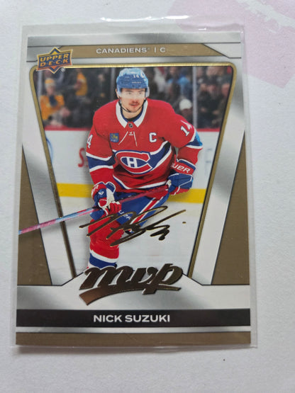 Nick Suzuki Upper Deck MVP Hockey Gold Script Signed #40 [Montreal Canadians]