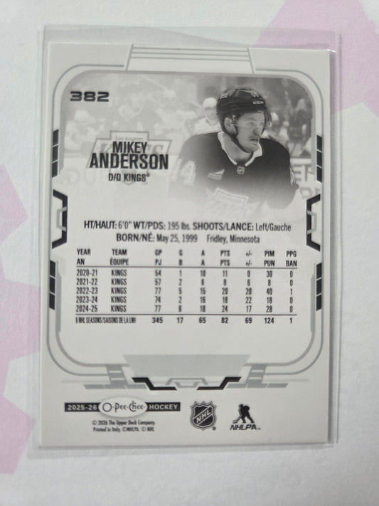 Mikey Anderson O-Pee-Chee Hockey #382 [Los Angeles Kings]