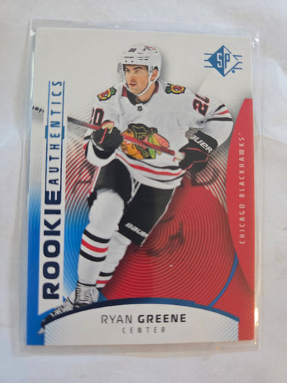 Ryan Greene Blue SP Hockey Rookie Authentics #109 [Chicago Blackhawks]