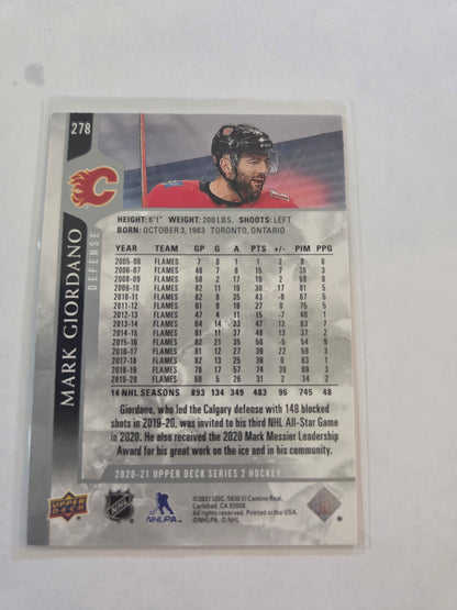 Mark Giordano Upper Deck Series 2 Hockey #278 [Calgary Flames]
