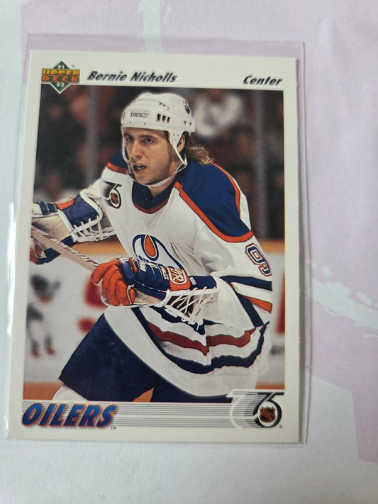 Bernie Nicholls 91/92 Upper Deck Series #566 [Edmonton Oilers]